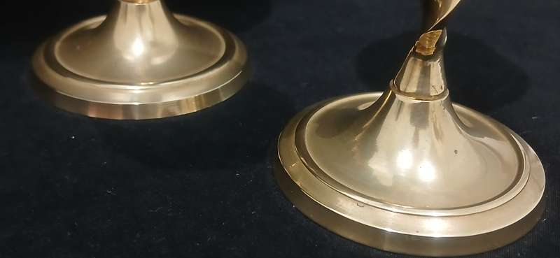 Vintage Indian brass candle holders