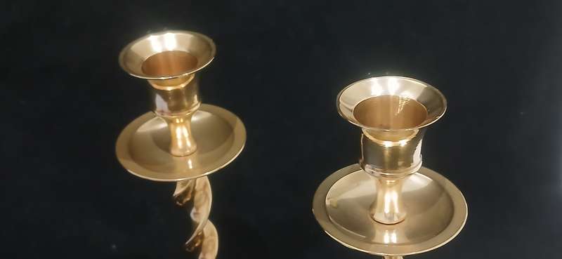 Vintage Indian brass candle holders