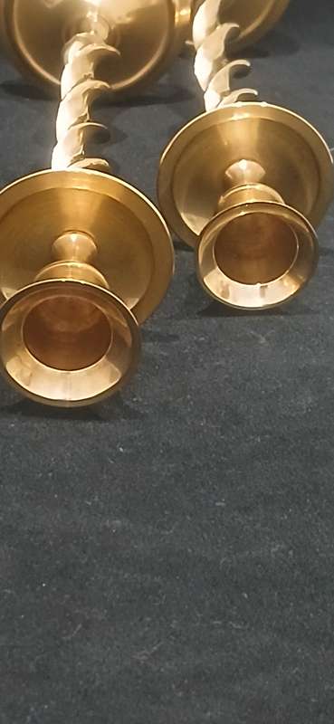 Vintage Indian brass candle holders