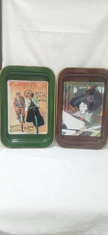 Vintage metal trays