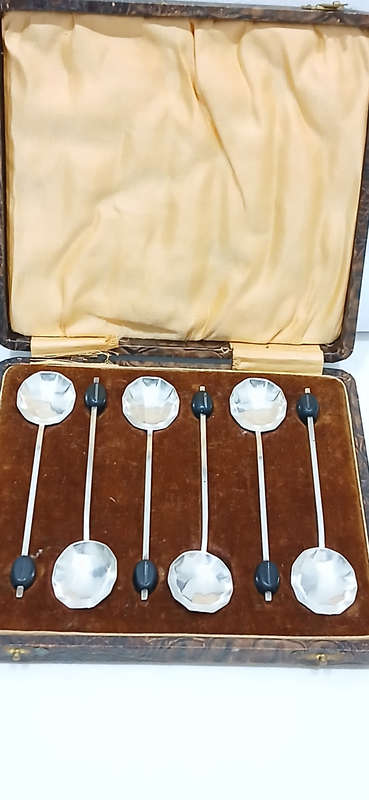 Vintage EPNS coffee bean spoons