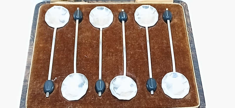 Vintage EPNS coffee bean spoons