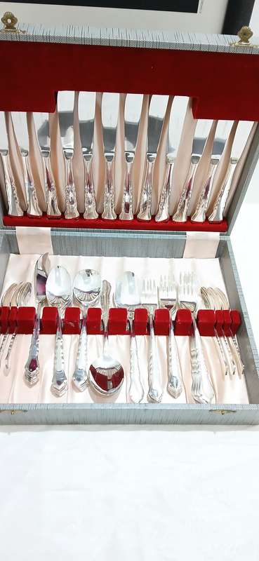 1960s Viners 56 piece silver plate cutlery set