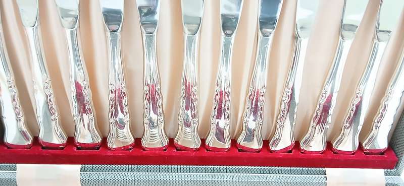 1960s Viners 56 piece silver plate cutlery set