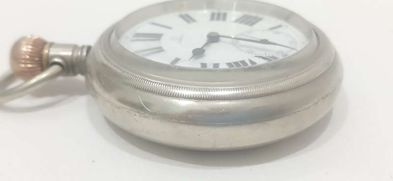 1910 Omega Railroad open face pocket watch