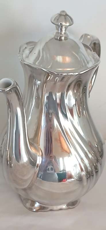 1930s R.W German porcelain with silver overlay teaset