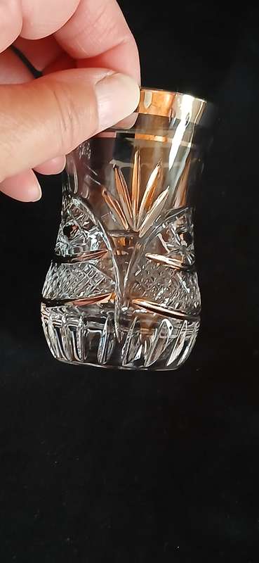 Zafer silver embellished crystal Turkish tea set