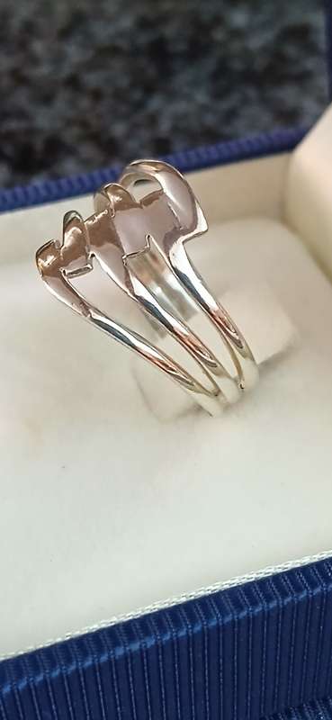 Sterling silver 3 band ring