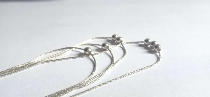 Sterling silver layered ball necklace