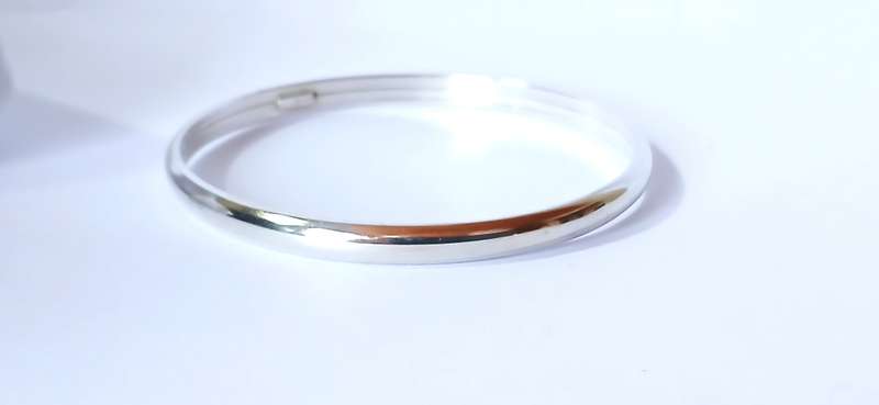Sterling silver hollow bangle
