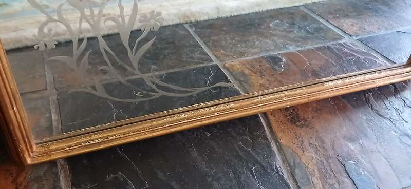 1960s Mirror with gold frame