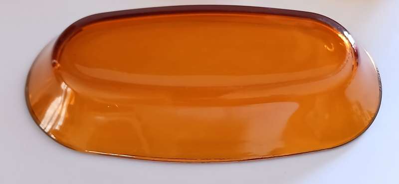 Vintage Duralex amber oblong bowls