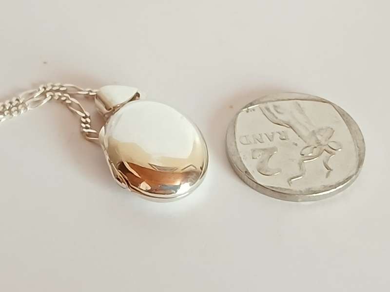 Sterling silver locket on chain