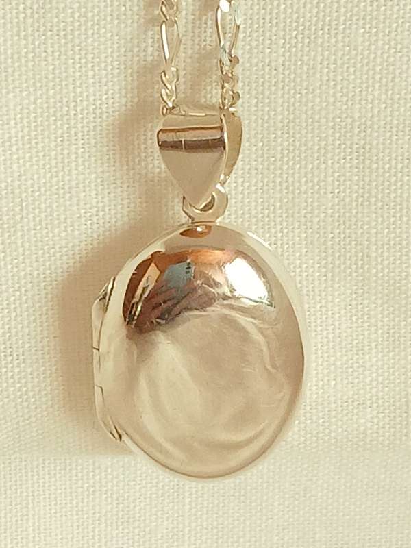 Sterling silver locket on chain