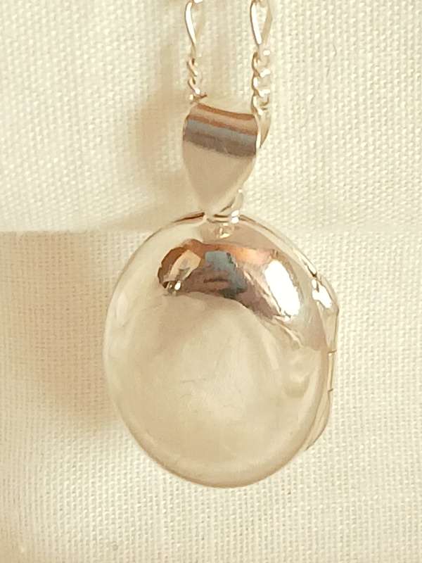 Sterling silver locket on chain