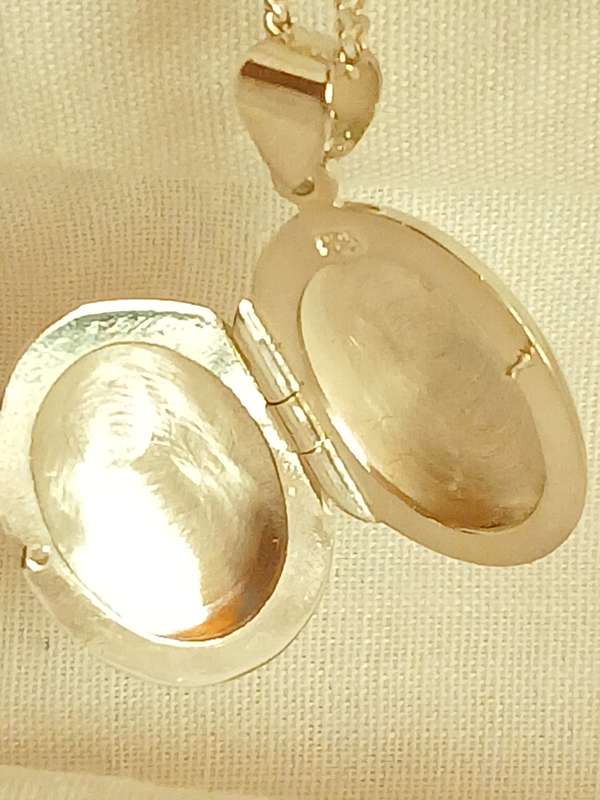 Sterling silver locket on chain