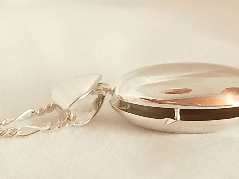 Sterling silver locket on chain