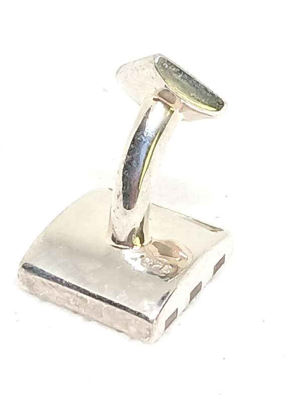Sterling silver ladies cufflinks with mother of pearl