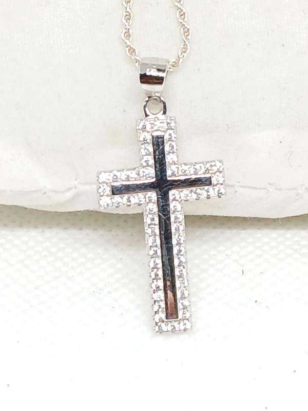 Sterling silver cross with chain