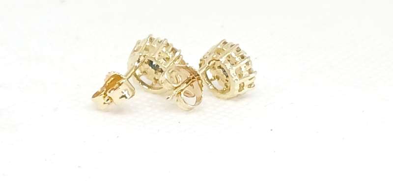 14ct Gold diamond and sapphire earrings