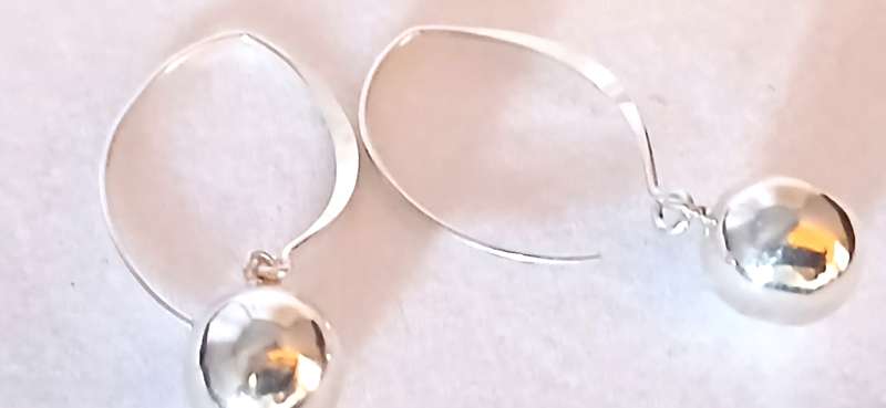 Sterling silver ball earrings