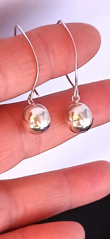 Sterling silver ball earrings
