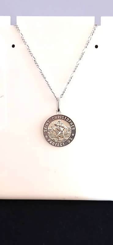 Sterling silver 'Saint Christopher' on chain