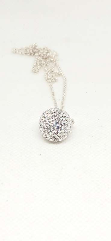 Sterling silver ball with cubic stones