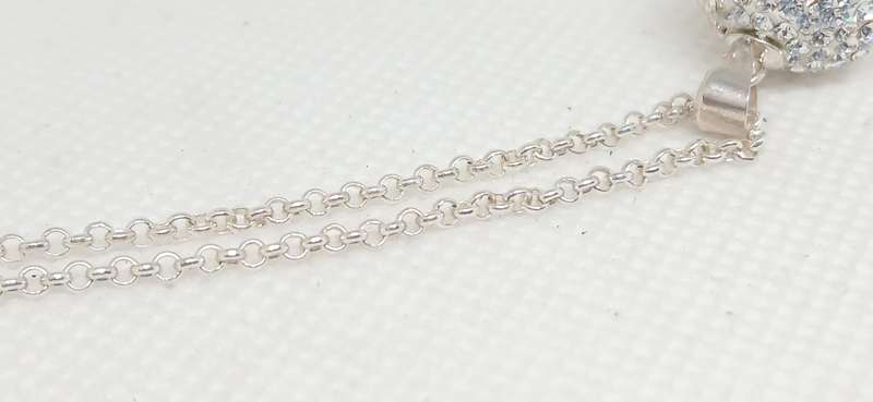 Sterling silver ball with cubic stones