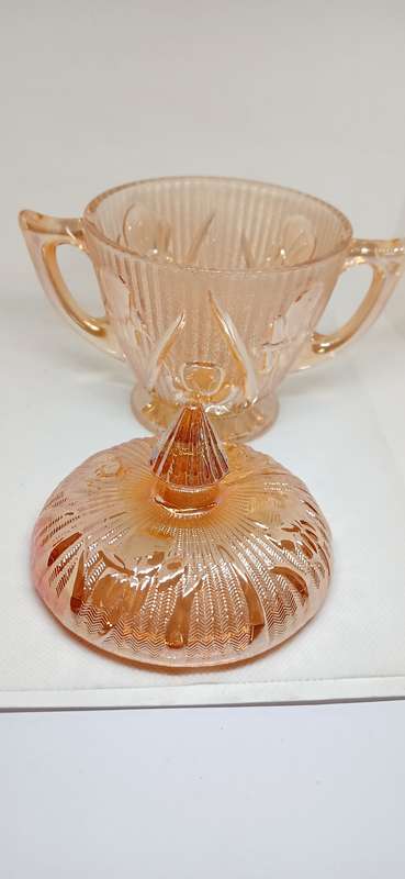 1920s - 30s Iris and Herringbone depression set
