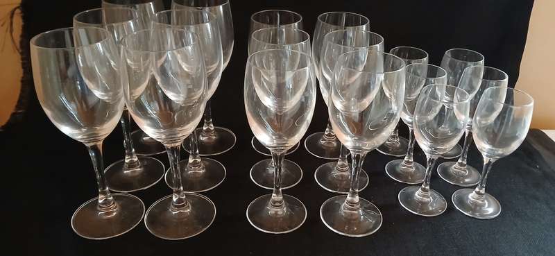 Vintage Cristal D' Arques variety of glasses
