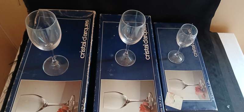 Vintage Cristal D' Arques variety of glasses