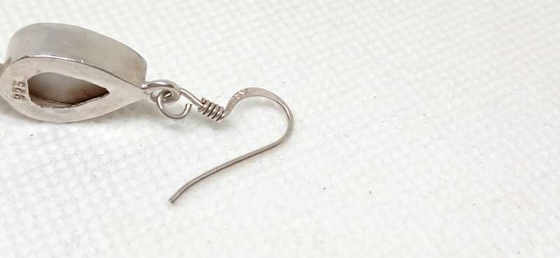 Sterling silver earrings with mop and shell