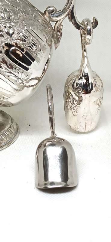 Vintage silver plate sugar scuttle