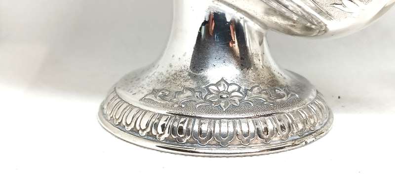 Vintage silver plate sugar scuttle