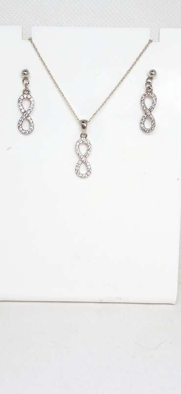 Sterling silver 'Infinity' set
