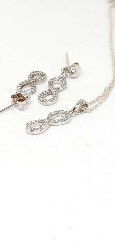 Sterling silver 'Infinity' set