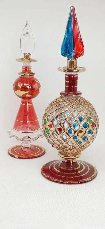 Egyptian hand blown perfume bottles