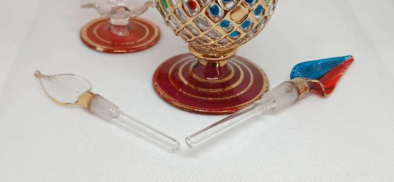 Egyptian hand blown perfume bottles