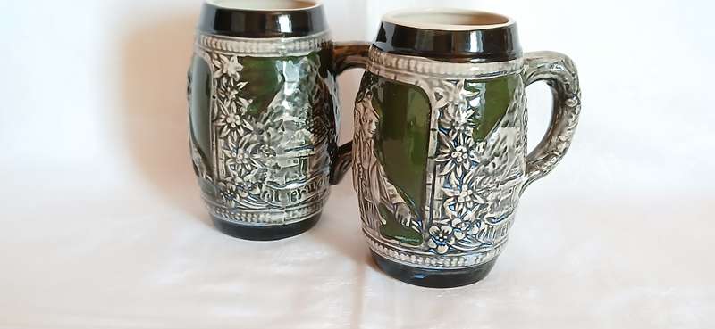 Vintage German beer steins