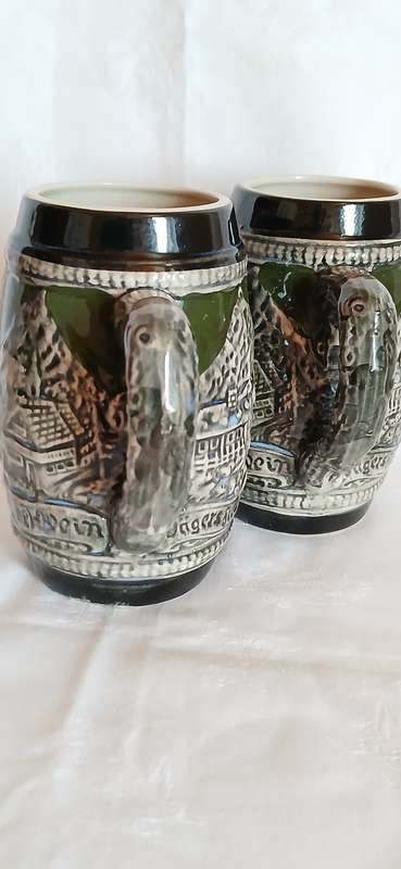 Vintage German beer steins
