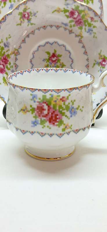 1940s Royal Albert 'Petit Point' trios