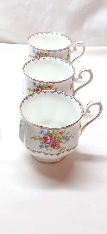 1940s Royal Albert 'Petit Point' trios