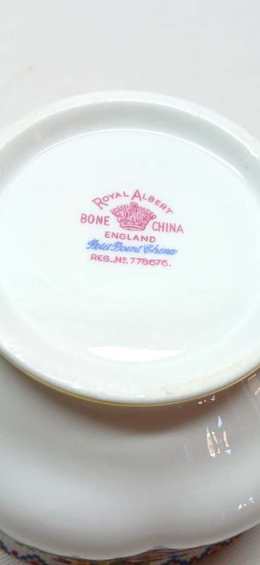 1940s Royal Albert 'Petit Point' sugar basin and milk jug