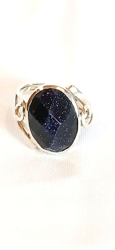 Sterling silver ring with sandstone