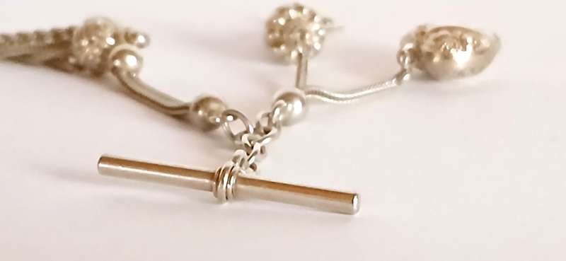 Antique Albertina silver watch fob
