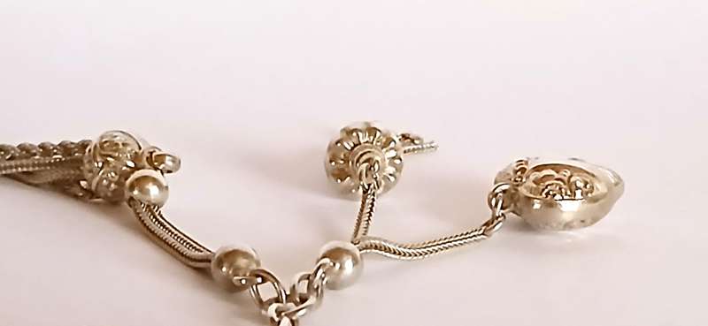 Antique Albertina silver watch fob
