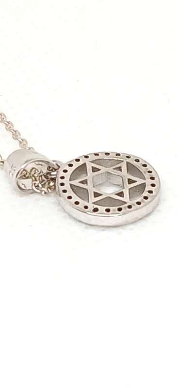 Sterling silver 'Star of David with cubic stones