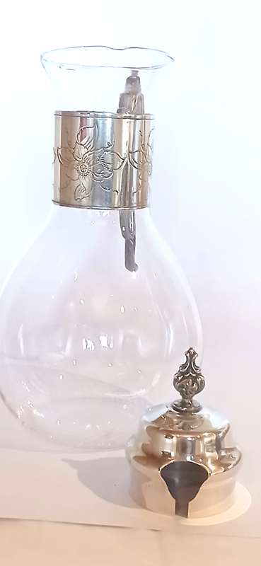 Vintage Carafe with hand blown glass jug