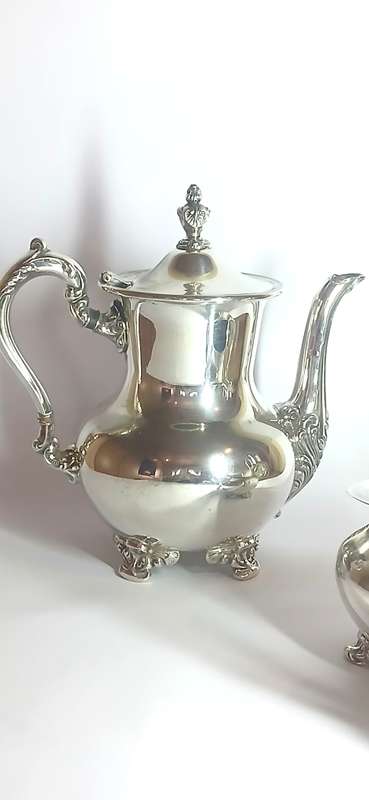 Vintage Poole silver plate tea set